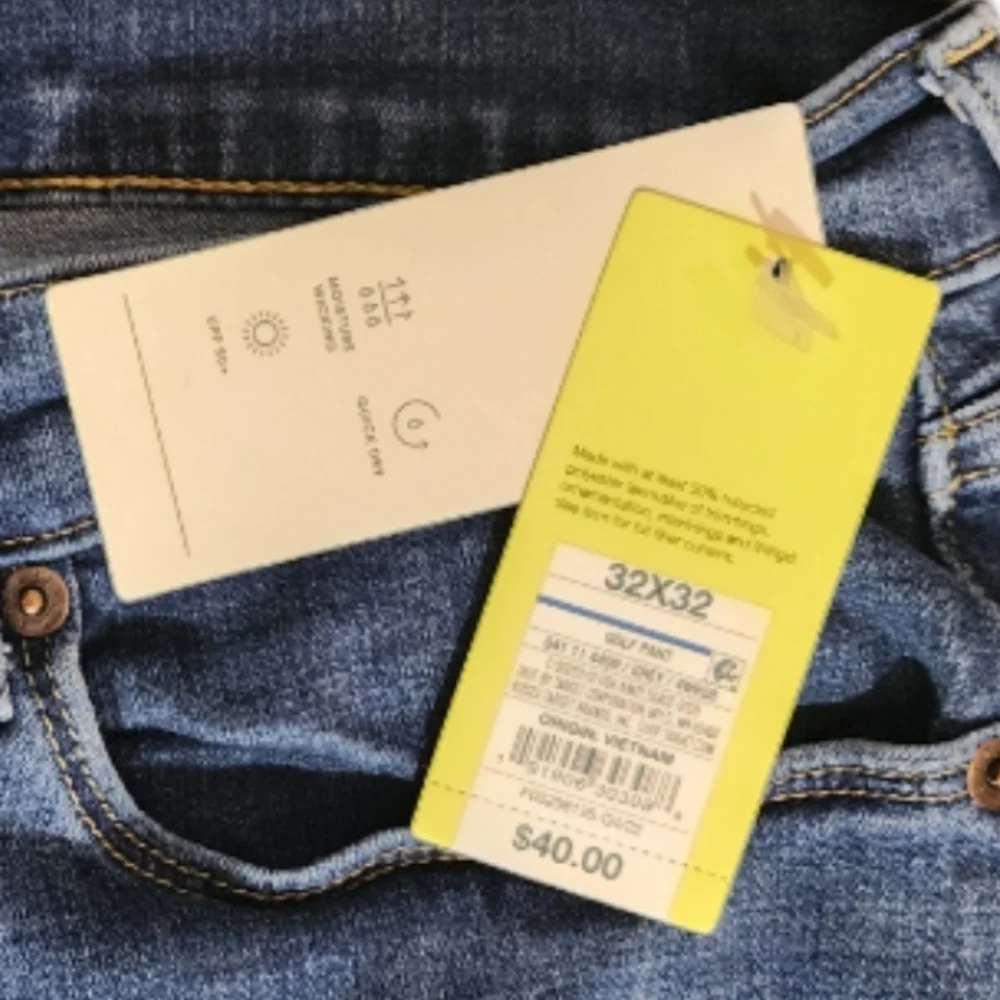 LEVI'S Mens All in Motion Straight Leg Jeans Blue Size 32